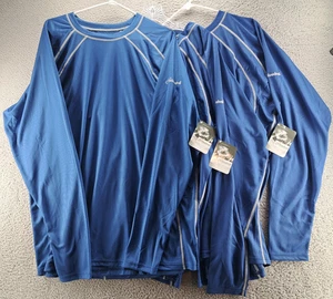Cloudveil 3-Pack T-Shirts Mens 2XL Blue Mesh Long Sleeve Base Layer Hiking NWT - Picture 1 of 12