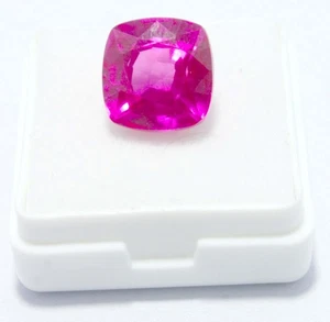 Rare 9.45 Ct Vivid Pink Sapphire | Untreated Cushion Cut Precious Gemstone - Picture 1 of 10