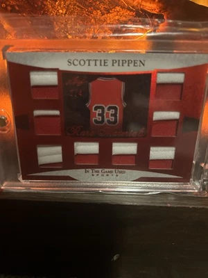 Scottie Pippen Chicago Bulls /4 Raro Octo Patch Leaf Jogo Usado - Imagem 1 de 4