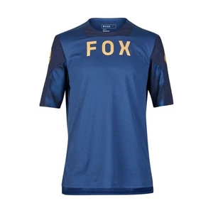 Fox Racing MTB Defend Mens Taunt Short Sleeve Jerseys-Indigo-Large - Picture 1 of 2
