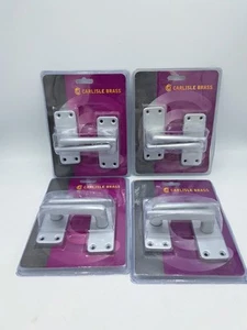 4 X Carlisle Brass Aluminium Lever Latch Door Handle Satin Aluminium SAA22 Doors - Picture 1 of 7
