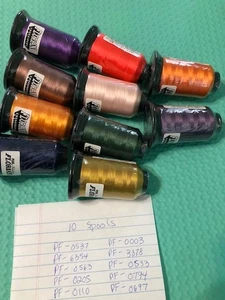 Floriani Machine Embroidery Thread-Lot of 10 Spools-Mixed Colors-NEW Sealed - Picture 1 of 2
