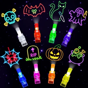 Bomboniere Halloween Festa 40PCS Accendi Dito Giocattoli per Bambini Sacchetti Goodie - Foto 1 di 12