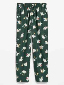 NUEVO CON ETIQUETAS Antiguo Azul Marino Yeti Abominable Muñeco de Nieve Camping Franela Pijama Pantalones Hombres M - Imagen 1 de 1