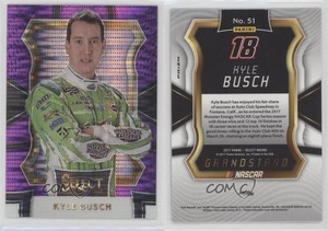 2017 Panini Select Grandstand Purple Pulsar Prizm Kyle Busch #51