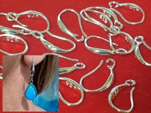 Pendiente con forma de semilla recubierto de plata 925 estampado hallazgos para hacer joyas para hágalo usted mismo - Imagen 1 de 7