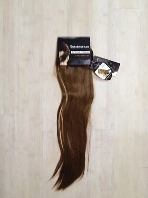 NUEVO Envoltura de cabello alrededor Cinta de extensión Cola de caballo Clip Largo Recto 22" Juegos con disfraces Foto 1 de 4