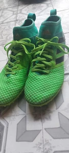 Adidas Techfit Rasen Fußball Schuhe Gr.40 grün Fußballschuhe Noppen Socken - Bild 1 von 5