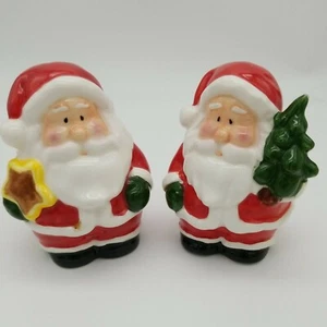 Ceramic Santa Claus Salt & Pepper Shakers Vintage Christmas Holiday - Picture 1 of 7