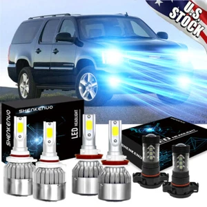 For 2007-2014  Tahoe 6x 8000k LED HeadlightHi/Lo Beam + Fog Light Bulbs kit - Picture 1 of 12