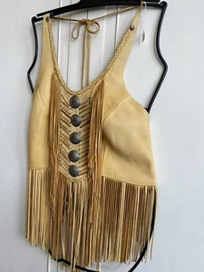 Cactus Mountain Designs VISION QUEST Neckholder Leder Fransen Boho Festival Biker - Bild 1 von 17
