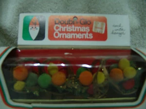 VINTAGE KÖRBE MIT OBST WEIHNACHTSSCHMUCK 4/BOX DOPPELT * GLO 3 1/2" - Bild 1 von 5