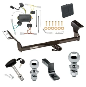 Trailer Hitch For 03-08 Pontiac Vibe Deluxe Package Wiring 2" & 1-7/8" Ball Lock - Picture 1 of 11