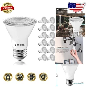 Dimmable LED Spotlight Bulbs - 12 Pack, 3500K Natural White, 500 Lumens Light - Picture 1 of 8