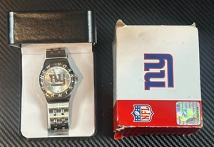 NFL Herren New York Giants geprägtes Logo Zifferblatt Edelstahl Uhr 2008 *lesen - Bild 1 von 13