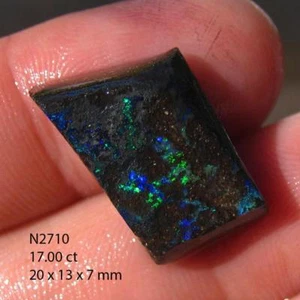 Rough Boulder Opal 17,0 kt 100 % australischer natürlicher roher Opal aus QLD N2710 - Bild 1 von 4