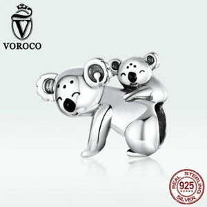 Brazalete dije Voroco proceso esmalte CuteKoala real 100% plata esterlina hágalo usted mismo ajuste - Imagen 1 de 11