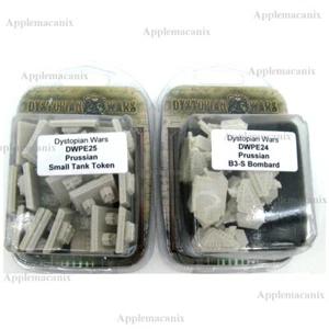 Dystopian Wars PRUSSIAN DWP325 SMALL TANK TOKEN & DWP324 B3-S BOMBARD PACKS NEW - Picture 1 of 1