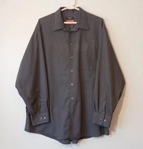 Dockers Classic Fit Mens Long Sleeve Dress Shirt Sz. XXL Dark Grey  - Picture 1 of 5