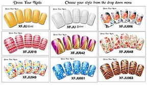 Nagellack Aufkleber Vollabdeckung Wraps/Folien - Hochzeit Party Abschlussball - Serie #050 - Bild 1 von 10