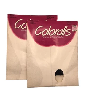 Vintage 1980s Coloralls Black Blue Pantie Pantyhose Sandalfoot Size C D New - Picture 1 of 9