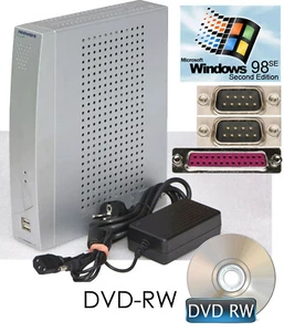 Computer 1GHz Windows 98 40GB IDE HDD DVD-ROM RS-232 Serial LPT Parallel DVD-RW - Picture 1 of 9