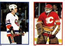 1985-86 O-Pee-Chee Stickers #077-210 Gordie Lane, Rejean Lemelin