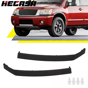 Headlight Molding Trim Lower Filler Pair Fit for Nissan 04-15 Titan Armada QX56 - Picture 1 of 12