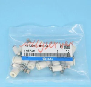 5PCS New SMC Flow Control Valve AS1201F-M3-04 AS1201F 4mm 5/32" Pushlok Tube - Bild 1 von 1