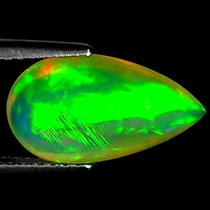 2.10 Ct Natural Ethiopian Cabochon Opal Gemstone Multi Color Pear Cut - Picture 1 of 6