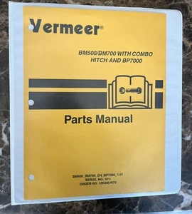 Vermeer BM500/BM700 With Combo Hitch And BP7000 Parts Manual - Picture 1 of 5