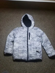 Gebrauchte Eddie Bauer Mädchen XS 5-6 Wendejacke/Mantel schwarz/grau Puffy - Bild 1 von 8