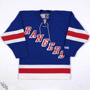MINT New York Rangers CCM Hockey Jersey Boys Youth L / XL ~ Tackle Twill Patches - Picture 1 of 6