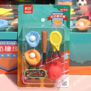 Crackles Cute Sports and Games Theme Erasers for Birthday Return Gifts school - Picture 1 of 4