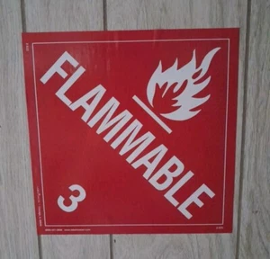 25er-Pack brennbare 3 abnehmbare Vinyl-Sicherheitsaufkleber NEU  - Bild 1 von 3