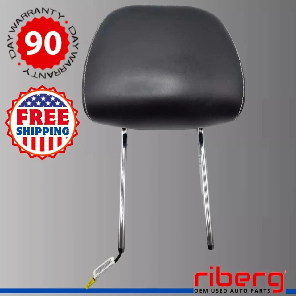 Dodge Avenger Chrysler 200 S 2010-2014 reposacabezas activo puntada blanca cuero negro Foto 1 de 4