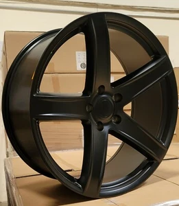 (4)22X10 Hellcat HC2 Style Wheels Satin Black Rims Fit Jeep Dodge Durango 5x127 - Picture 1 of 4