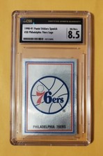 1990-91 Panini Stickers Spanish Philadelphia 76ers Logo #30 CSG 8.5 NM/Mint+