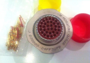 D38999/24FF32PB Mil-Spec Connector + Contacts -- New Original DEUTSCH - Picture 1 of 3