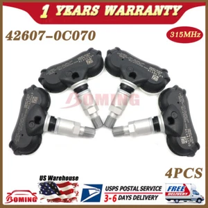 New 4x 42607-0C070 TPMS TIRE PRESSURE SENSOR For Toyota Sequoia Sienna Tundra US - Picture 1 of 12