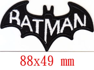 88x49mm super hero black bat oval iron-on patch badge logo classic emblem - Picture 1 of 3