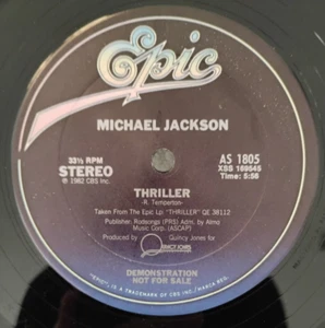 Michael Jackson - THRILLER - ORIGINAL PROMO - 12" - 1982 - EXCELLENT Vinyl - Picture 1 of 2