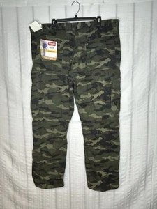 Pantalones de Carga Forrados de Vellón Wrangler 42x30 Calce Relajado Trabajo Pesca Caza Para Hombres - Imagen 1 de 8