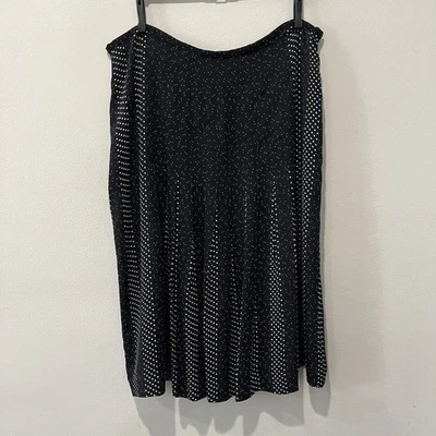 Falda de seda vintage Talbots para mujer 16 negra midi a lunares plisada caprichosa Foto 1 de 4