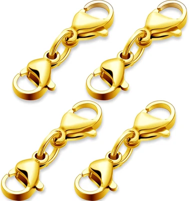 Double Lobster Clasp Extender Double Claw Connector Bracelet Extension Clasp Sma - Image 1 of 4