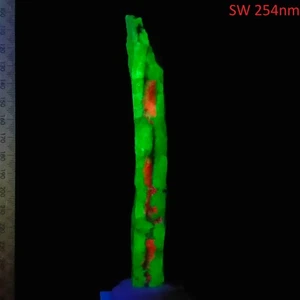 Sandía Calcedonia Calcita Onda Corta Minerales Fluorescentes Nebraska EE. UU. 956ct - Imagen 1 de 10
