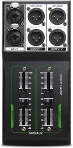 Passive Monitor Volume Controller, XLR 2 Input 2 Output Stereo Studio Controller - Picture 1 of 8