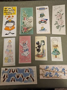 10 Stück Vintage Grußkarten Geburtstag Get Well Baby Ostern New Old Stock - Bild 1 von 8