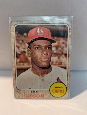 1968 Topps - Bob Gibson #100 Crease - Imagem 1 de 2
