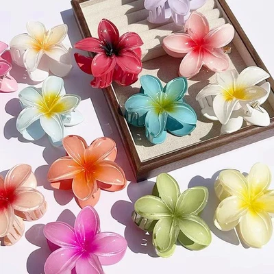 1/2pcs Hawaiian Gradient Flower Hair Clip – Fashionable Large Hair Accessories F - Image 1 of 4